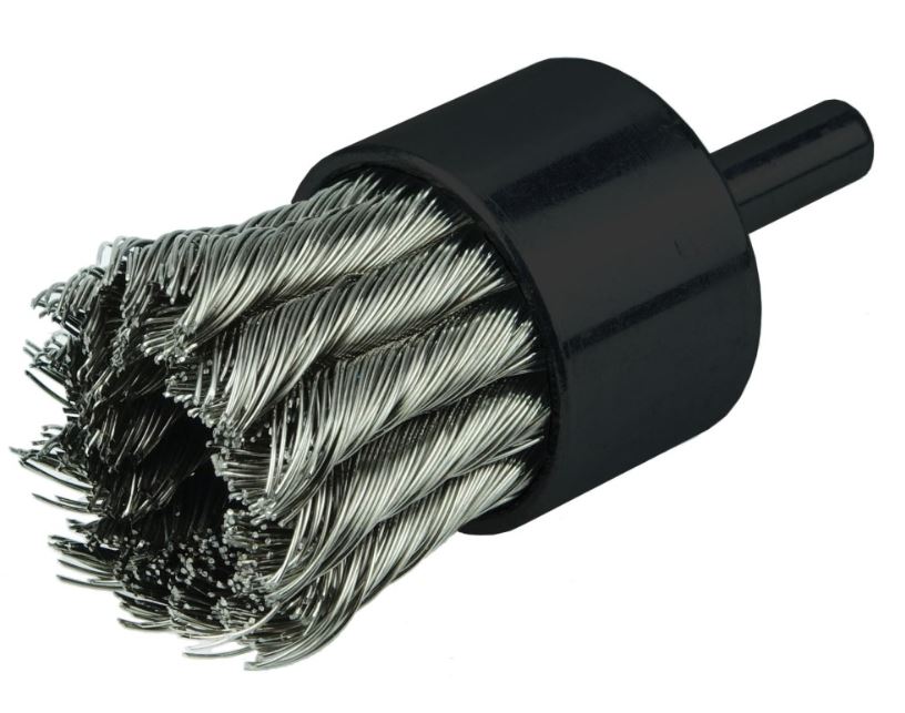 BRUSH END KNOTTED WIRE SS 1-1/8 X 1/4 X .014 WIRE - Stainless Steel